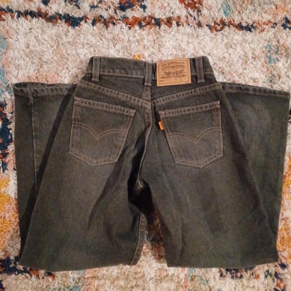 Levi's 565 Kids Dark Green Jeans • 9 Slim • Wide Leg - Picture 2 of 8